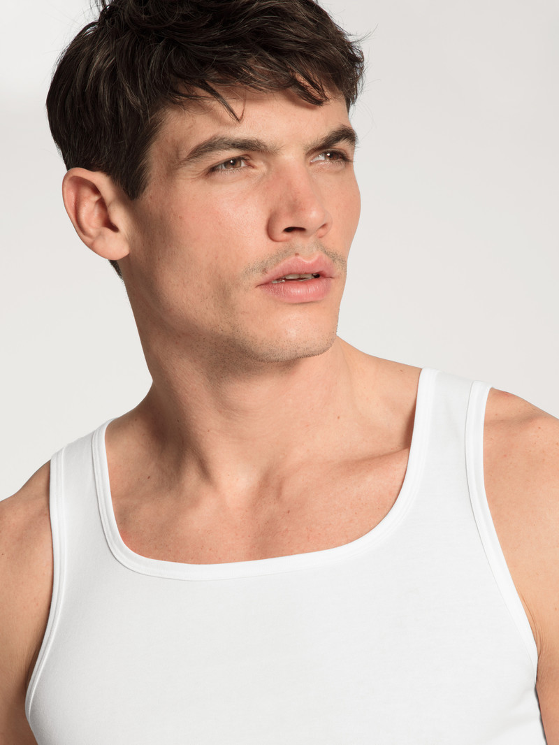 Biancheria Intima Uomo Calida Evolution Athletic Shirt Weiss | 3147-WKCVM