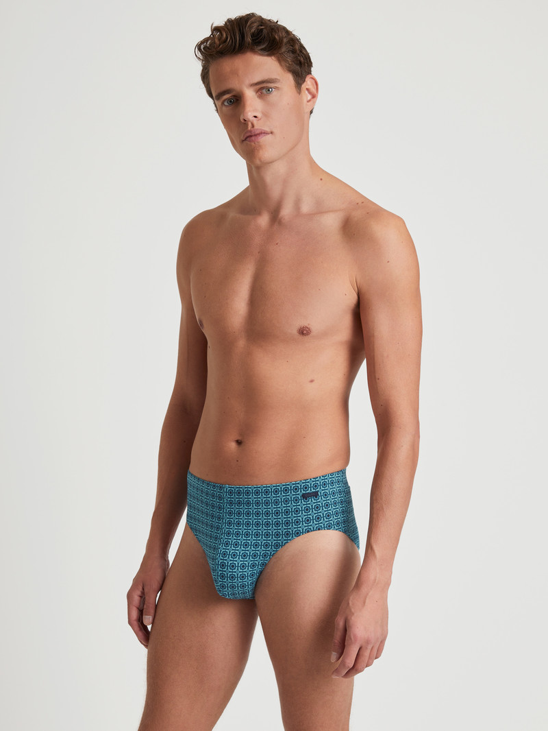 Biancheria Intima Uomo Calida Grafic Cotton Brief Blu | 4671-SXEWD