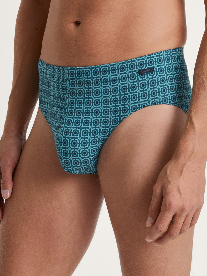 Biancheria Intima Uomo Calida Grafic Cotton Brief Blu | 4671-SXEWD