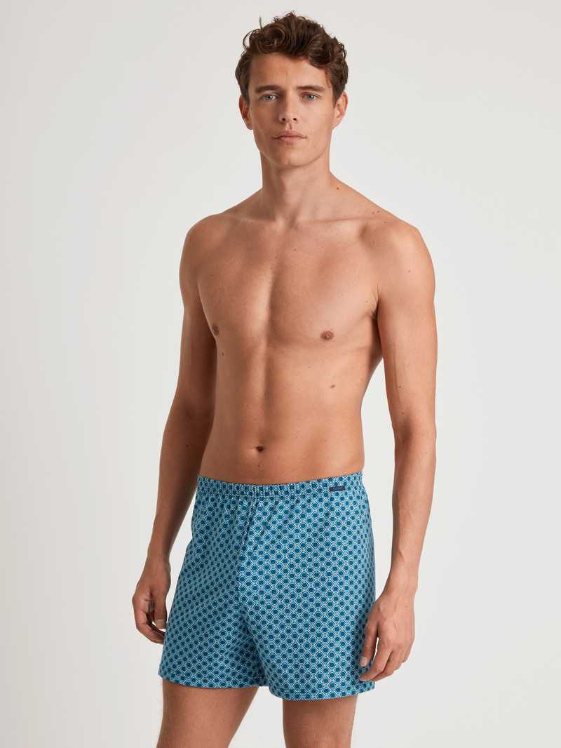 Biancheria Intima Uomo Calida Prints Boxer Shorts Blu | 0793-YENPH