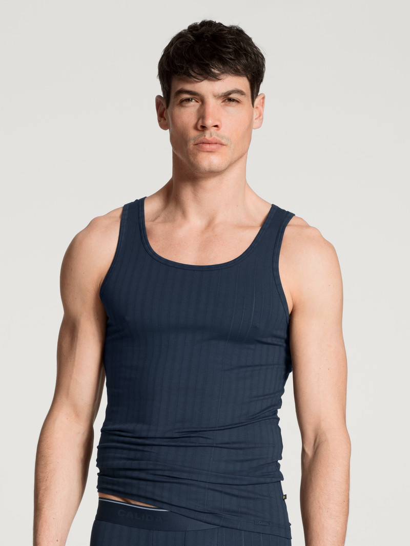 Biancheria Intima Uomo Calida Pure & Style Athletic Shirt Indaco | 3891-ULMWX