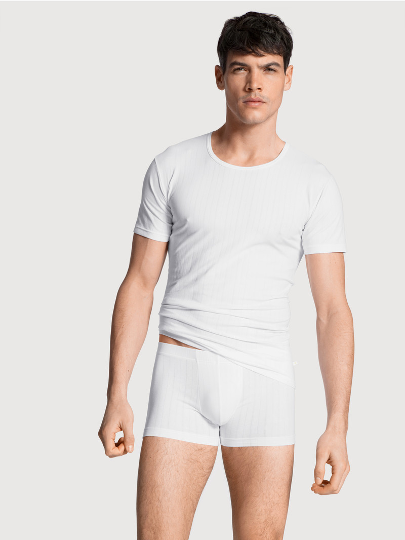 Biancheria Intima Uomo Calida Pure & Style T-shirt Weiss | 0532-FHIYD