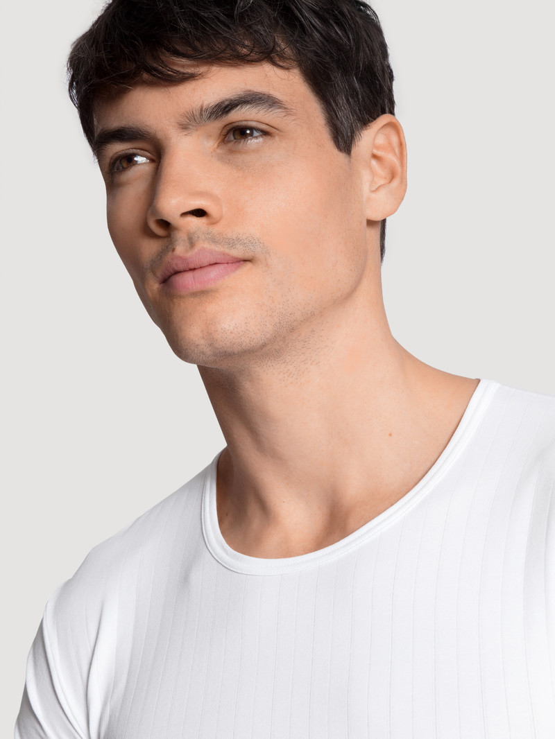 Biancheria Intima Uomo Calida Pure & Style T-shirt Weiss | 0532-FHIYD