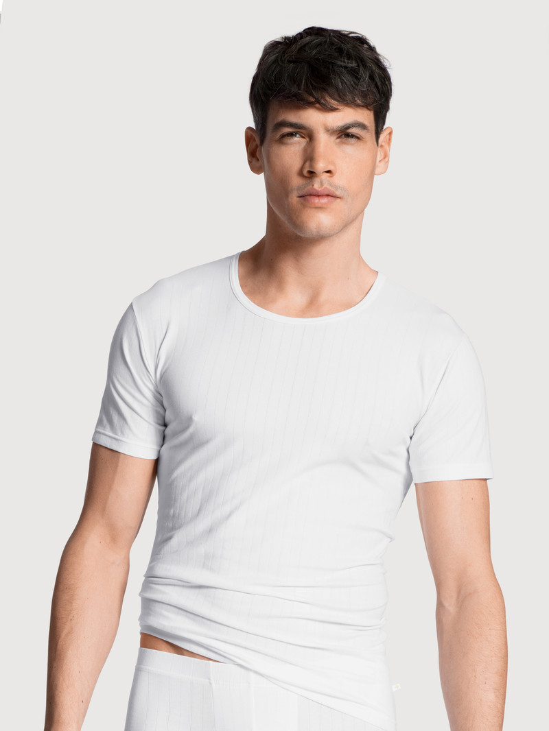 Biancheria Intima Uomo Calida Pure & Style T-shirt Weiss | 0532-FHIYD