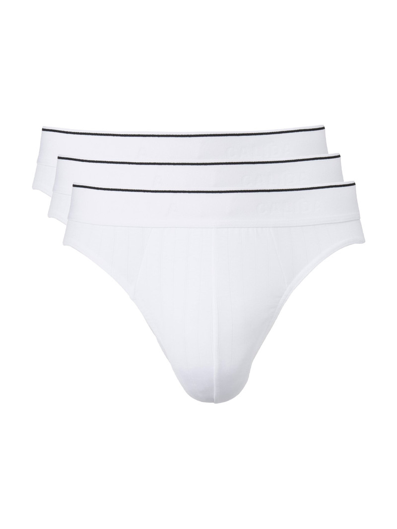 Biancheria Intima Uomo Calida Pure & Style Brief, Value Pack Weiss | 0685-MLKUF