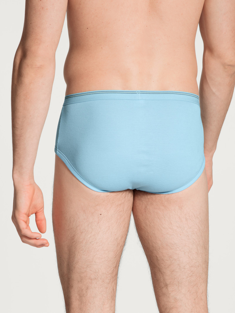 Biancheria Intima Uomo Calida Twisted Cotton Classic Brief With Fly Eisblau | 1973-LMYFU