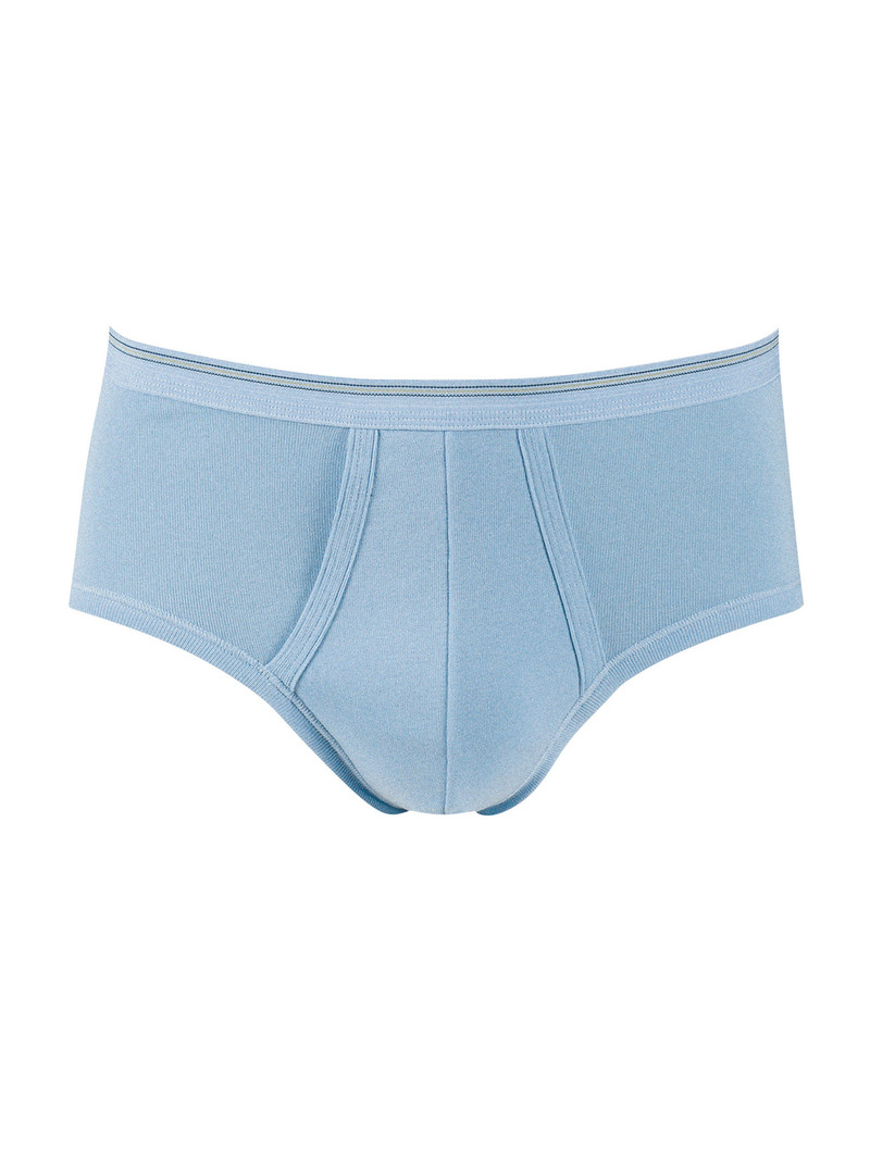 Biancheria Intima Uomo Calida Twisted Cotton Classic Brief With Fly Eisblau | 1973-LMYFU