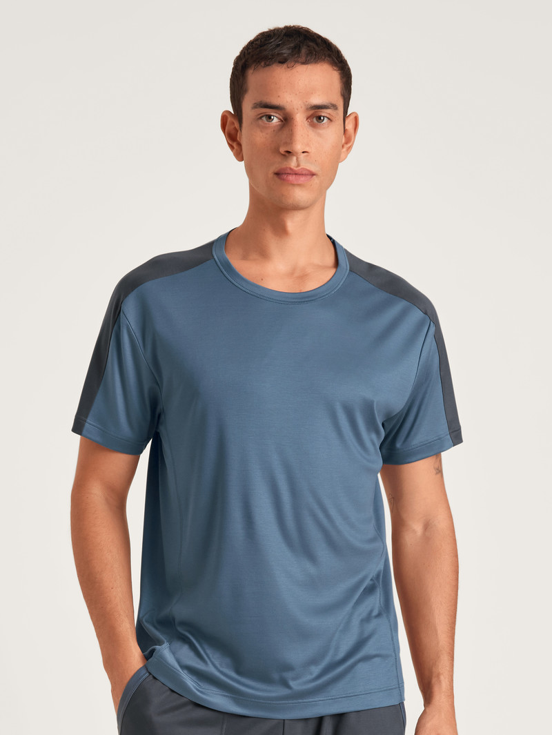 Deepsleepwear Uomo Calida Dsw Cooling Shirt Short Sleeve Indaco | 2584-AEGKM