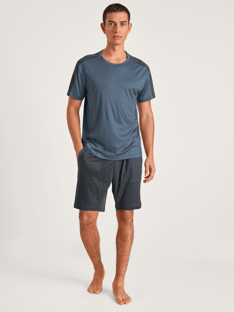 Deepsleepwear Uomo Calida Dsw Cooling Shirt Short Sleeve Indaco | 2584-AEGKM