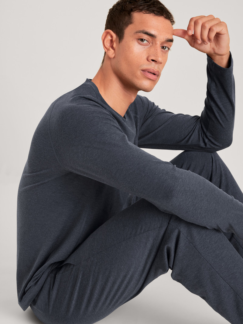 Deepsleepwear Uomo Calida Dsw Warming Shirt Long-sleeve Anthrazit | 7645-WSMIX