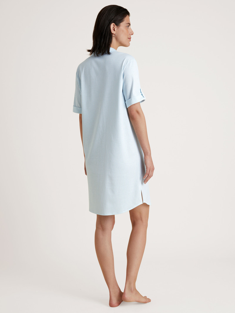 Loungewear Donna Calida Amalfi Journey Nightdress, Length 95 Cm Blu | 0418-LVAQT