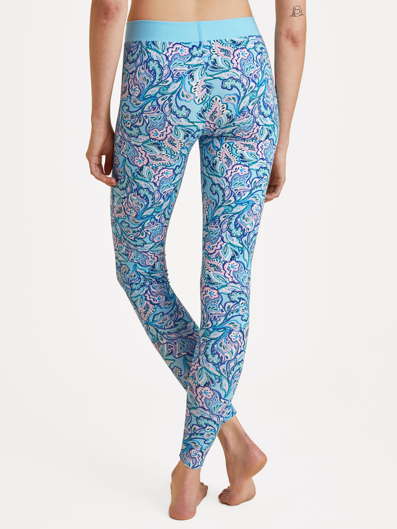 Loungewear Donna Calida Elastic Trend Leggings Blu | 7189-GYXWO