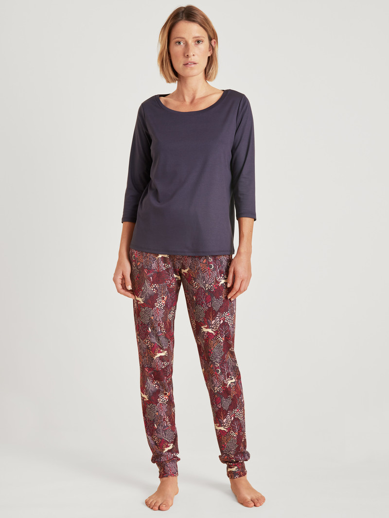 Loungewear Donna Calida Favourites Butterfly 3/4 Shirt Nightshade | 1632-ERVKH