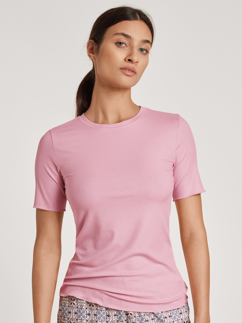 Loungewear Donna Calida Favourites Desert Shirt Short Sleeve Rosa | 9172-FSNQT