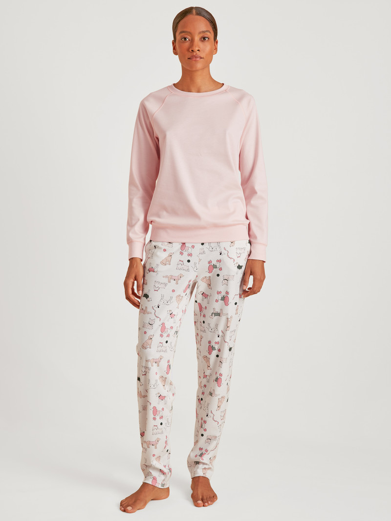 Loungewear Donna Calida Favourites Dog Shirt Long Sleeve Pearl Blush | 3974-BIFTL