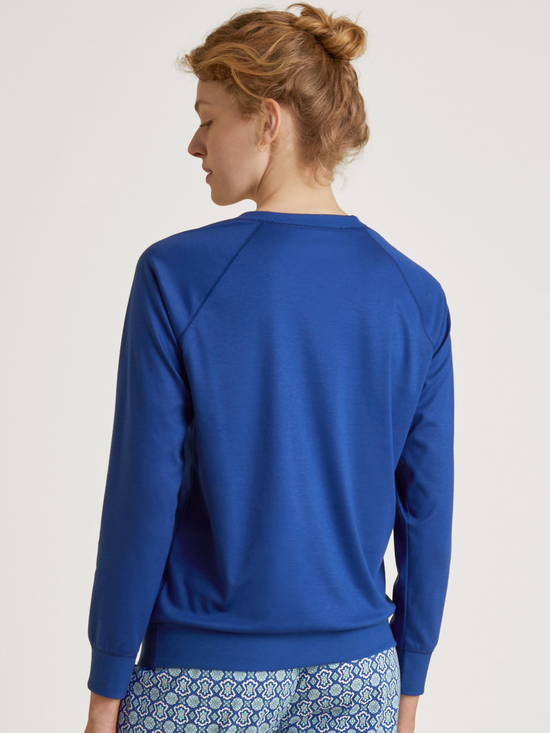 Loungewear Donna Calida Favourites Energy Shirt Long Sleeve Blu | 1278-SJZOE