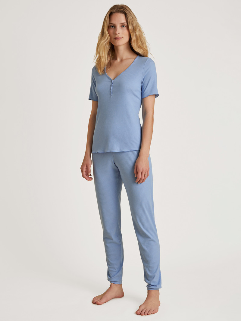 Loungewear Donna Calida Favourites Harmony Shirt Short Sleeve Blu | 4685-WMSJX