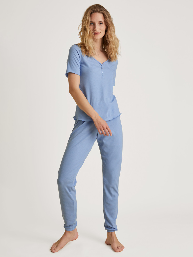 Loungewear Donna Calida Favourites Harmony Shirt Short Sleeve Blu | 4685-WMSJX