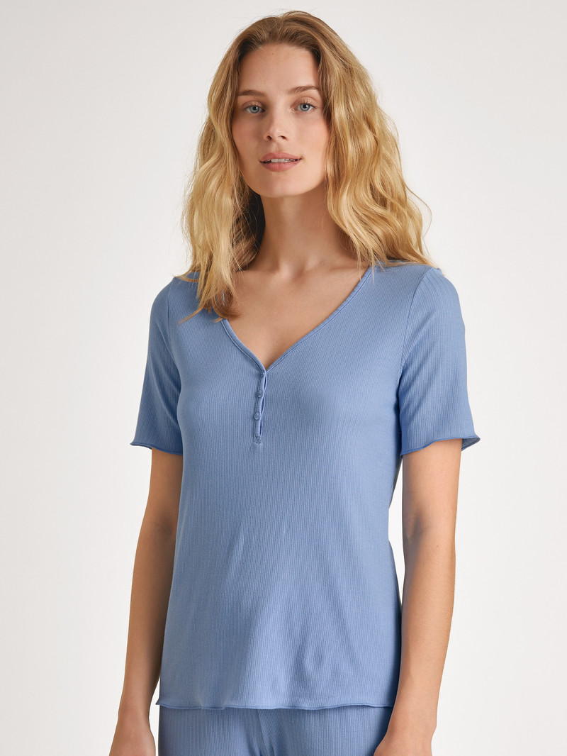 Loungewear Donna Calida Favourites Harmony Shirt Short Sleeve Blu | 4685-WMSJX