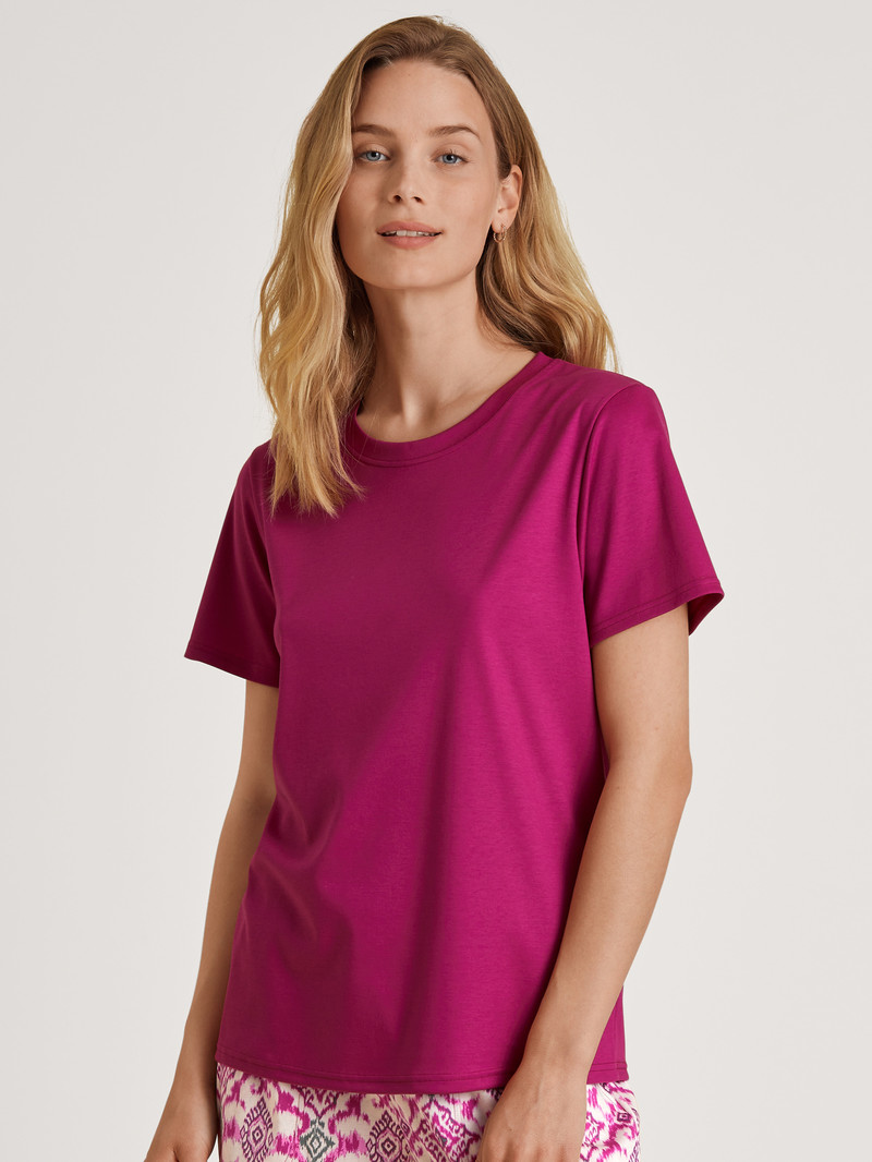 Loungewear Donna Calida Favourites Healing Shirt Short Sleeve Fiori | 7538-BKZNT