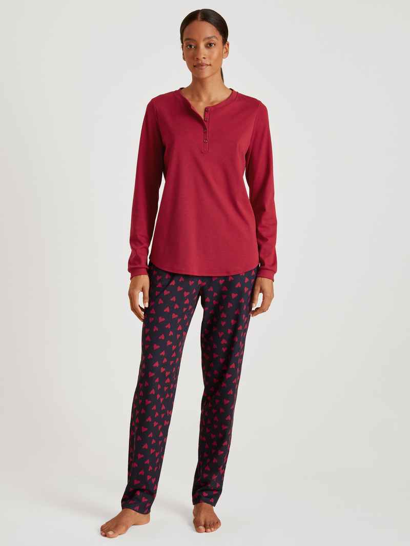 Loungewear Donna Calida Favourites Holidays Shirt Long-sleeve Rosse | 0154-MSDLB