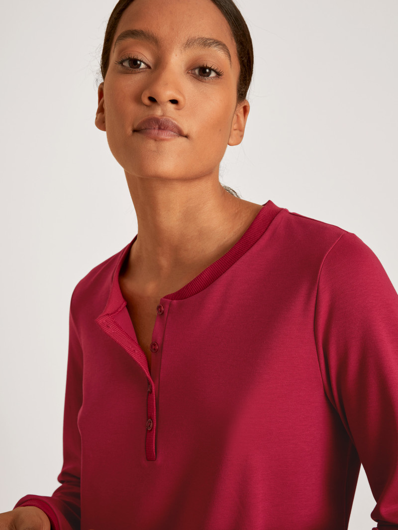 Loungewear Donna Calida Favourites Holidays Shirt Long-sleeve Rosse | 0154-MSDLB