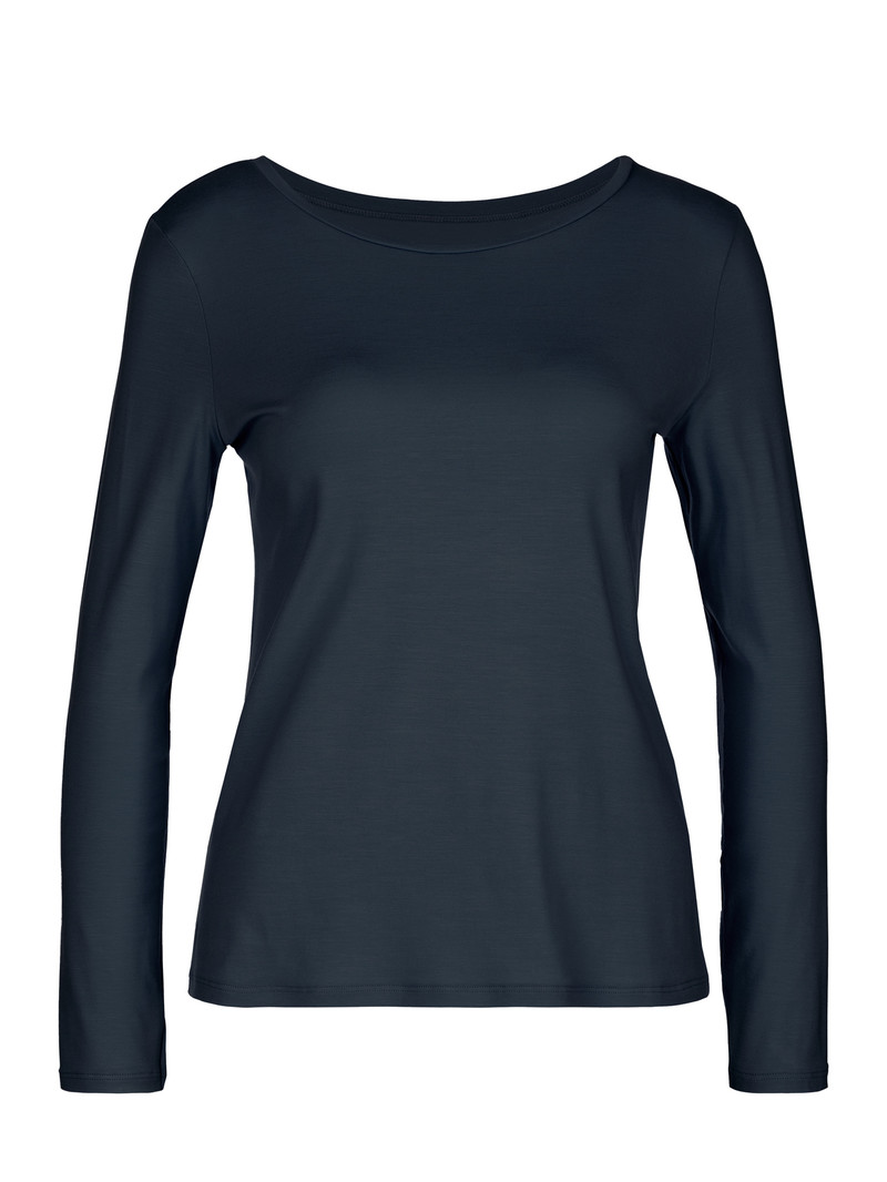 Loungewear Donna Calida Favourites Joy Ii Shirt Long Sleeve Blu | 1263-XCGQH