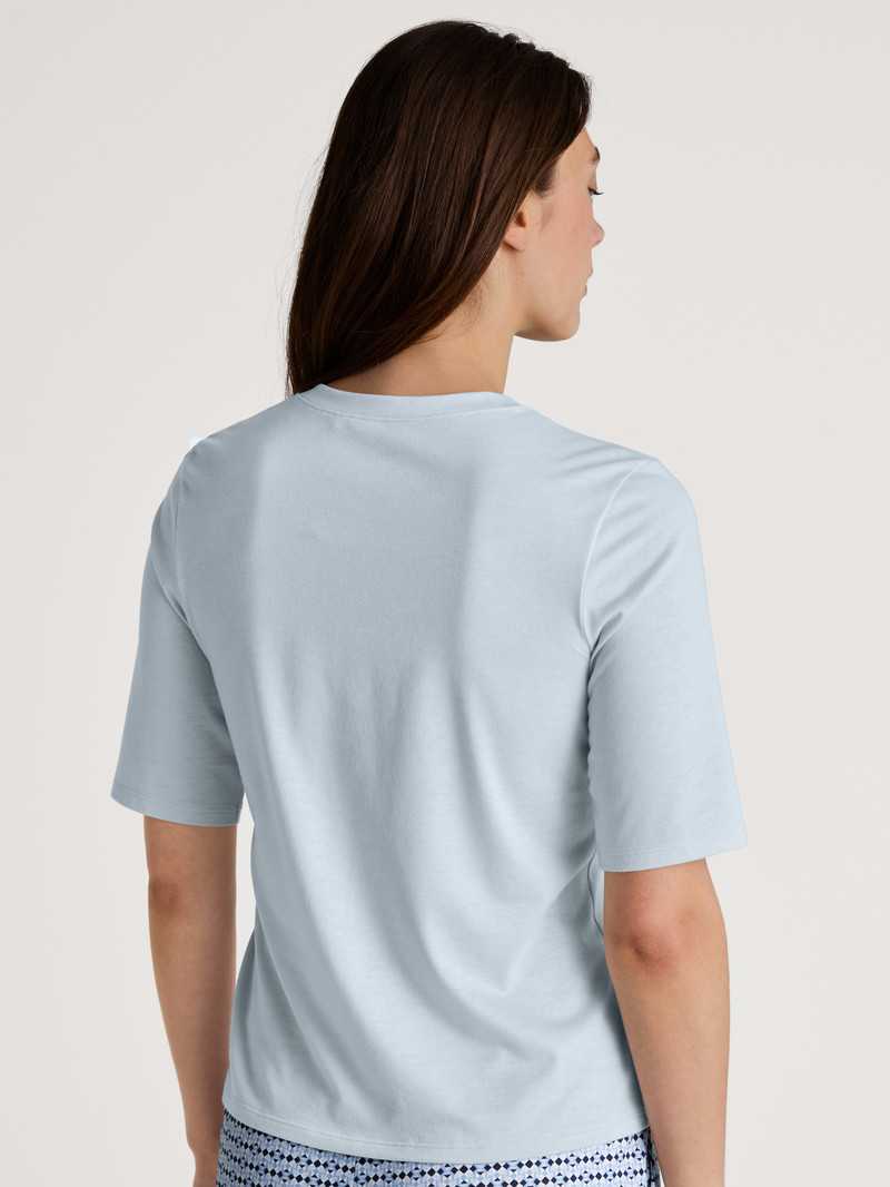 Loungewear Donna Calida Favourites Joy Shirt Short Sleeve Arctic Ice | 3806-CDYKH