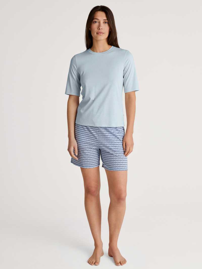 Loungewear Donna Calida Favourites Joy Shirt Short Sleeve Arctic Ice | 3806-CDYKH