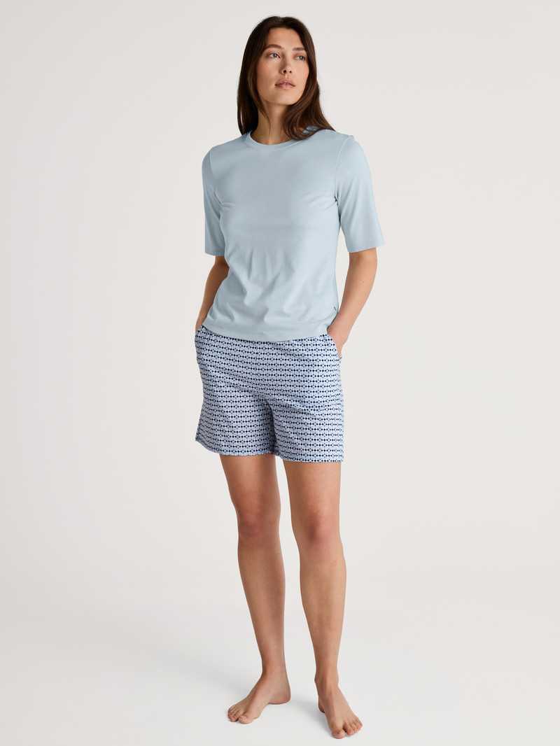 Loungewear Donna Calida Favourites Joy Shirt Short Sleeve Arctic Ice | 3806-CDYKH