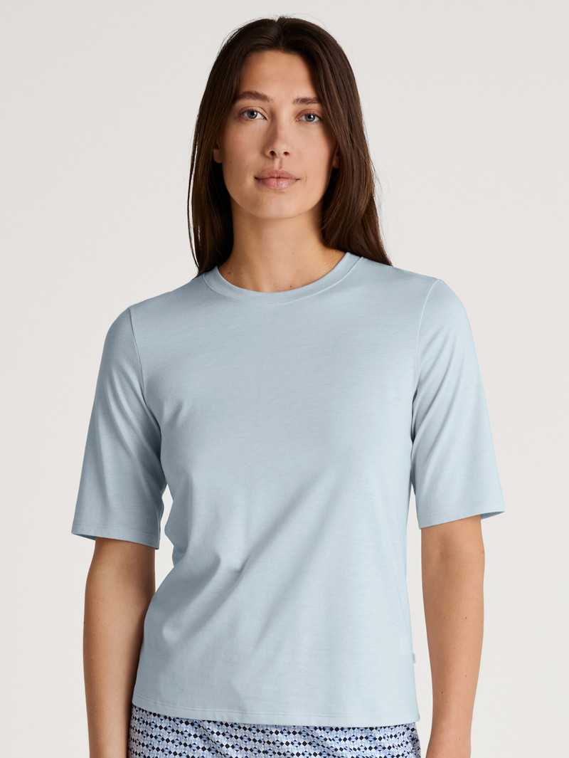 Loungewear Donna Calida Favourites Joy Shirt Short Sleeve Arctic Ice | 3806-CDYKH