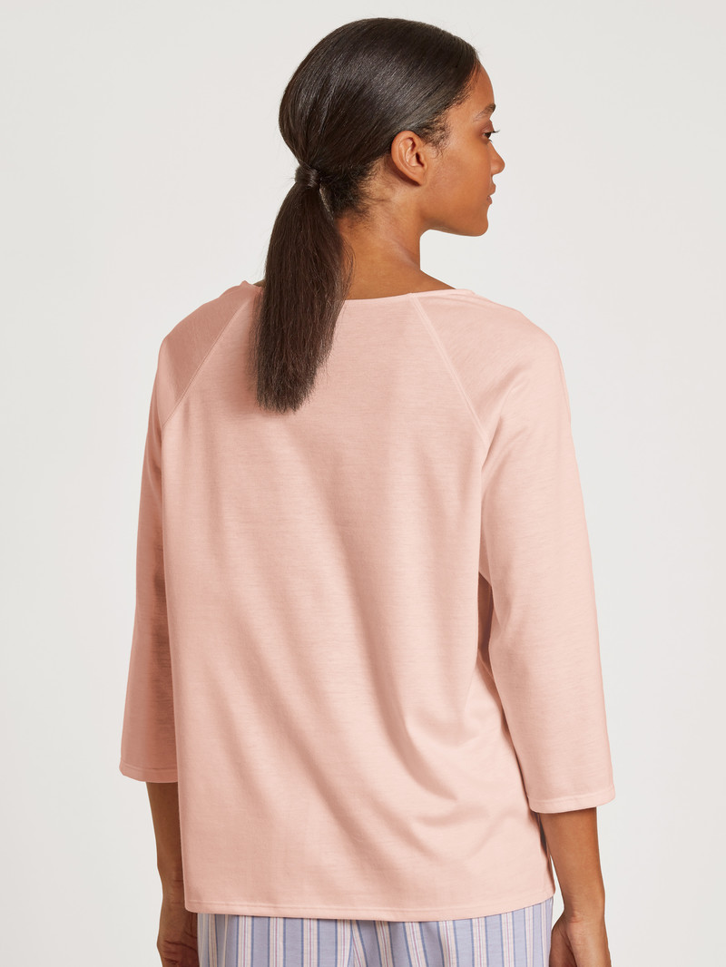 Loungewear Donna Calida Favourites Rosy Shirt 3/4 Sleeve Pearl Blush | 9246-BLRCQ