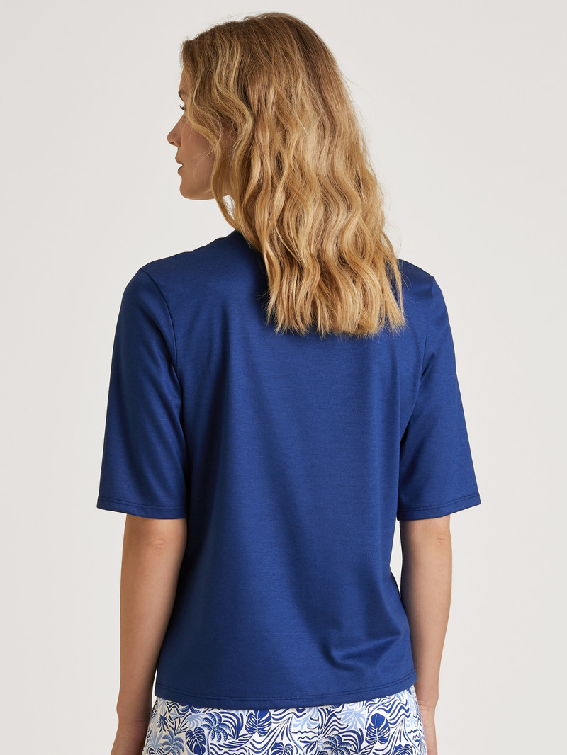 Loungewear Donna Calida Favourites Serenity Shirt Short Sleeve Blu | 7482-NEGSY