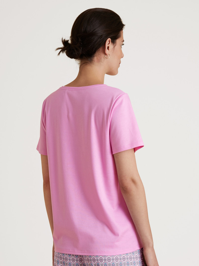 Loungewear Donna Calida Favourites Space Shirt Short Sleeve Rosa | 1963-ZSAKG