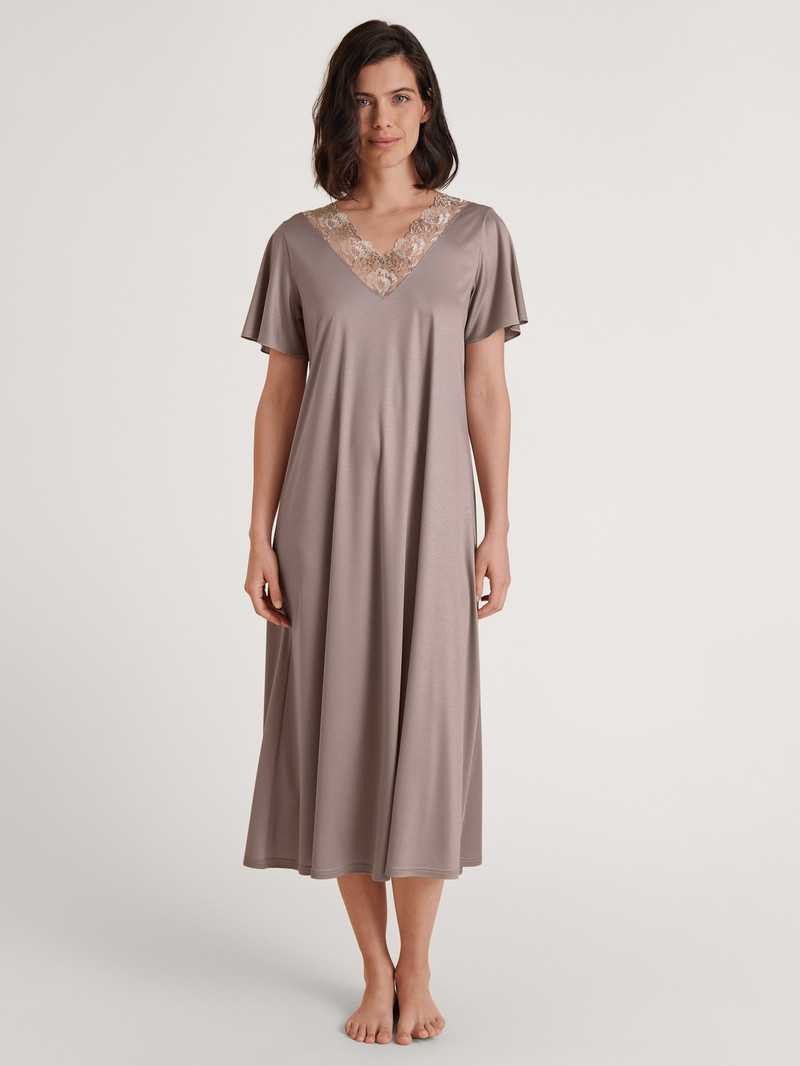 Loungewear Donna Calida Glamorous Nights Sleepshirt, Length 120 Cm Etherea Taupe | 9803-ZHMYR