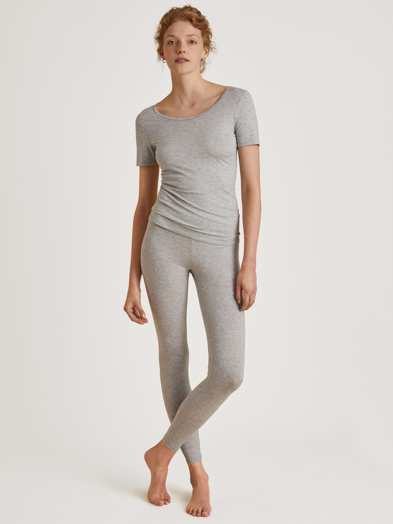 Loungewear Donna Calida Natural Comfort Leggings Grigie | 2841-IFLNE