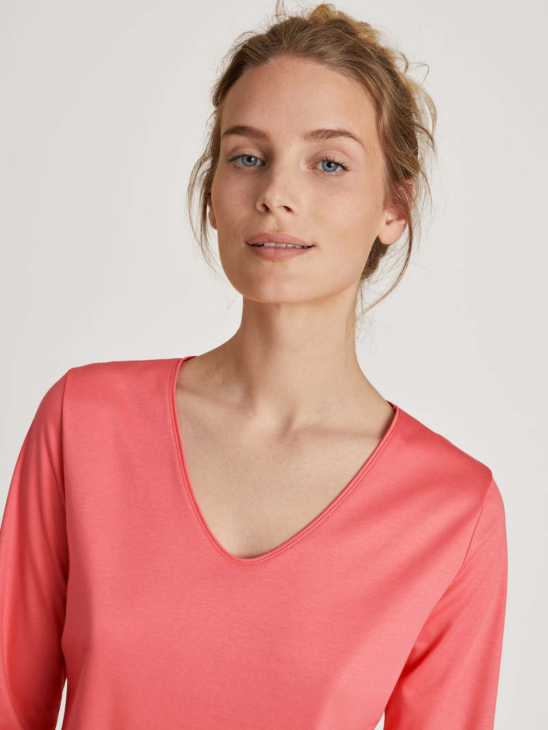 Loungewear Donna Calida Special Shirt Long Sleeve Rosa | 4582-QRMCI