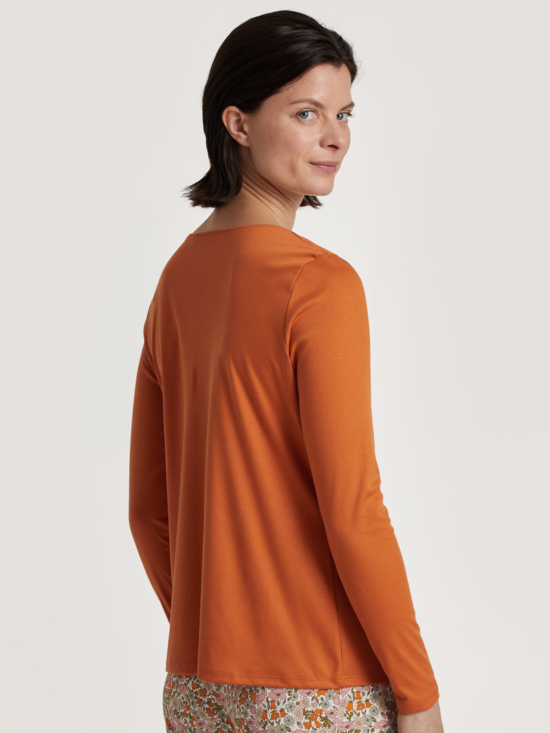 Loungewear Donna Calida Special Shirt Long Sleeve Smoked Paprika | 5761-JYGFD