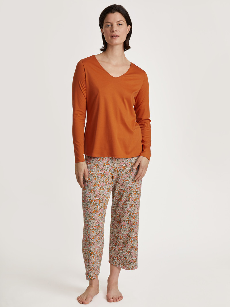 Loungewear Donna Calida Special Shirt Long Sleeve Smoked Paprika | 5761-JYGFD