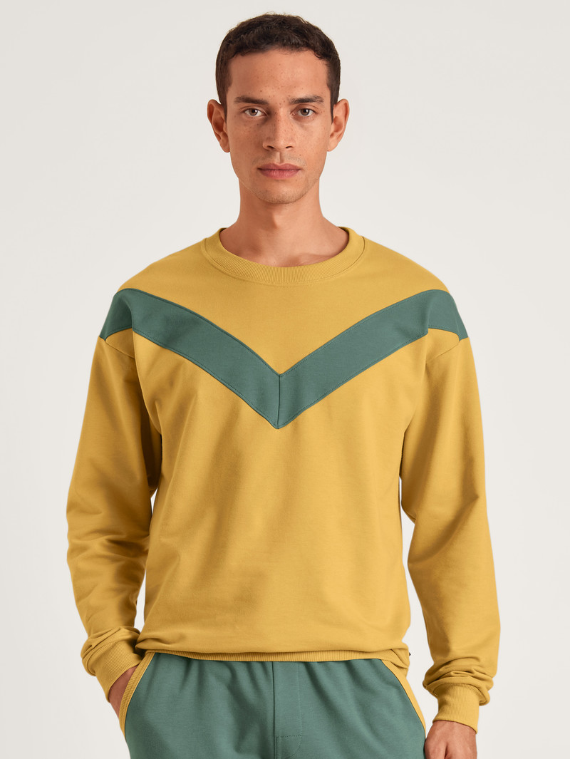 Loungewear Uomo Calida 100% Nature Refresh Sweatshirt, Cradle To Cradle Certified® Gialle | 9801-IKUNS