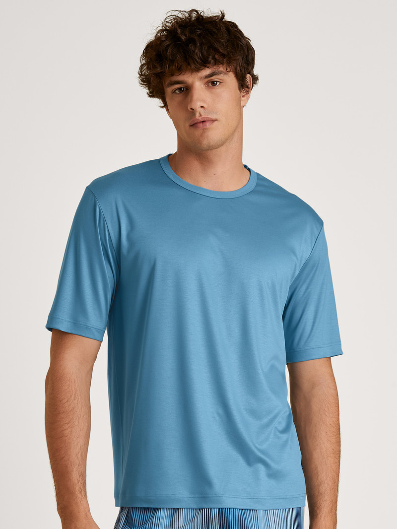 Loungewear Uomo Calida Circular Refresh T-shirt, Cradle To Cradle Certified® Blu | 3674-KEYZC