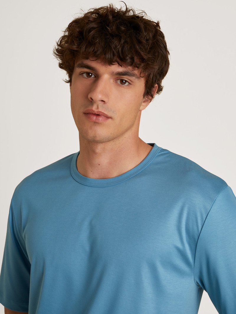 Loungewear Uomo Calida Circular Refresh T-shirt, Cradle To Cradle Certified® Blu | 3674-KEYZC