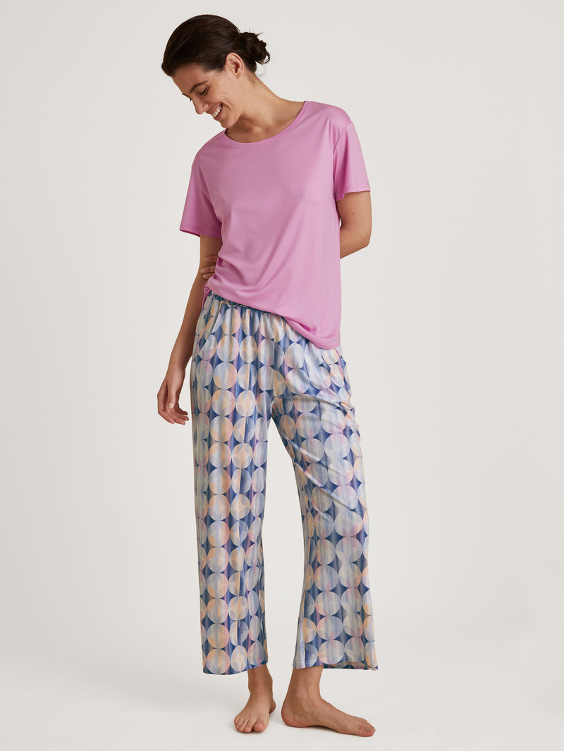 Pigiami Donna Calida Circular Dreams 7/8 Pants, Cradle To Cradle Certified® Blu | 9536-VFQHR