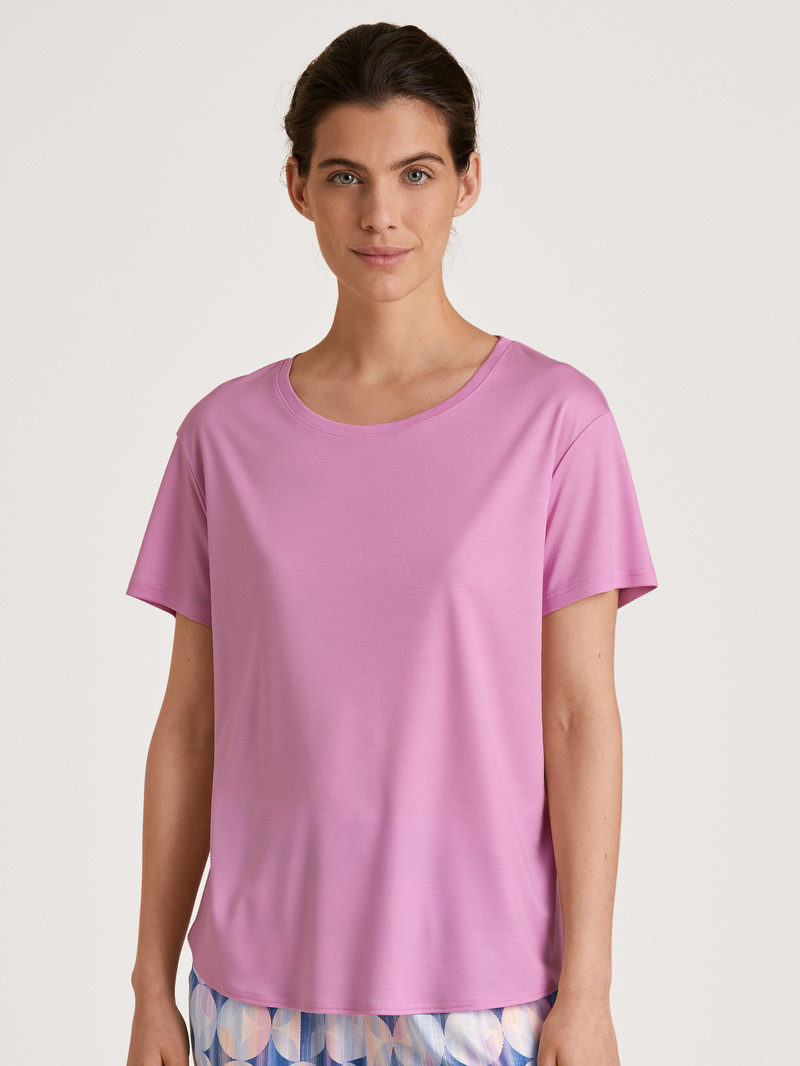 Pigiami Donna Calida Circular Dreams Shirt Short Sleeve, Cradle To Cradle Certified® Rosa | 5836-DCBVI