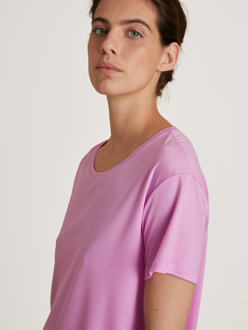 Pigiami Donna Calida Circular Dreams Shirt Short Sleeve, Cradle To Cradle Certified® Rosa | 5836-DCBVI