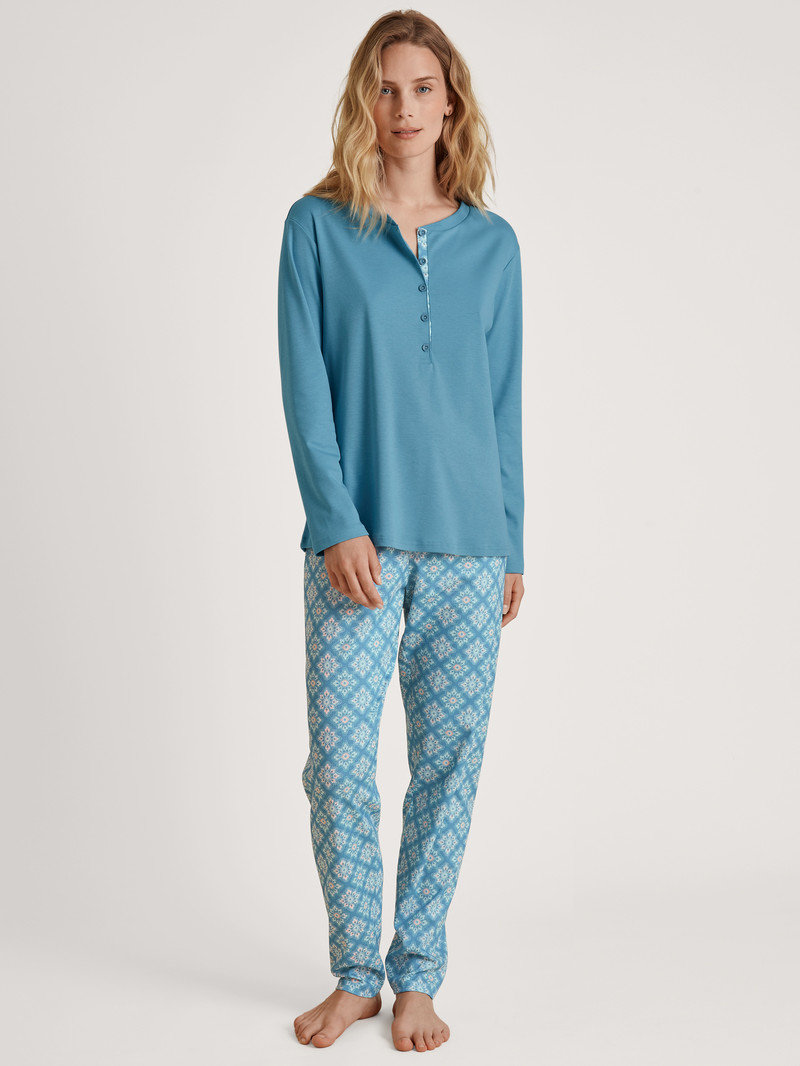 Pigiami Donna Calida Daylight Dreams Pyjama Blu | 4297-YLPQT