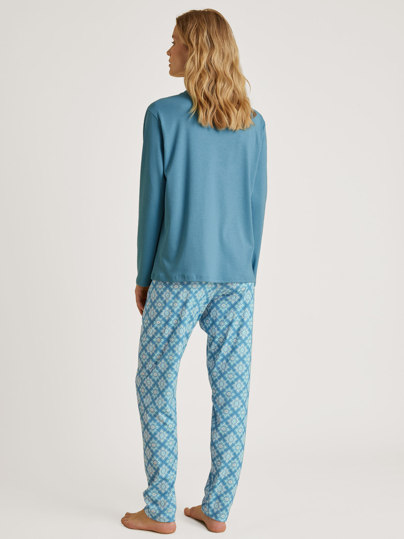 Pigiami Donna Calida Daylight Dreams Pyjama Blu | 4297-YLPQT