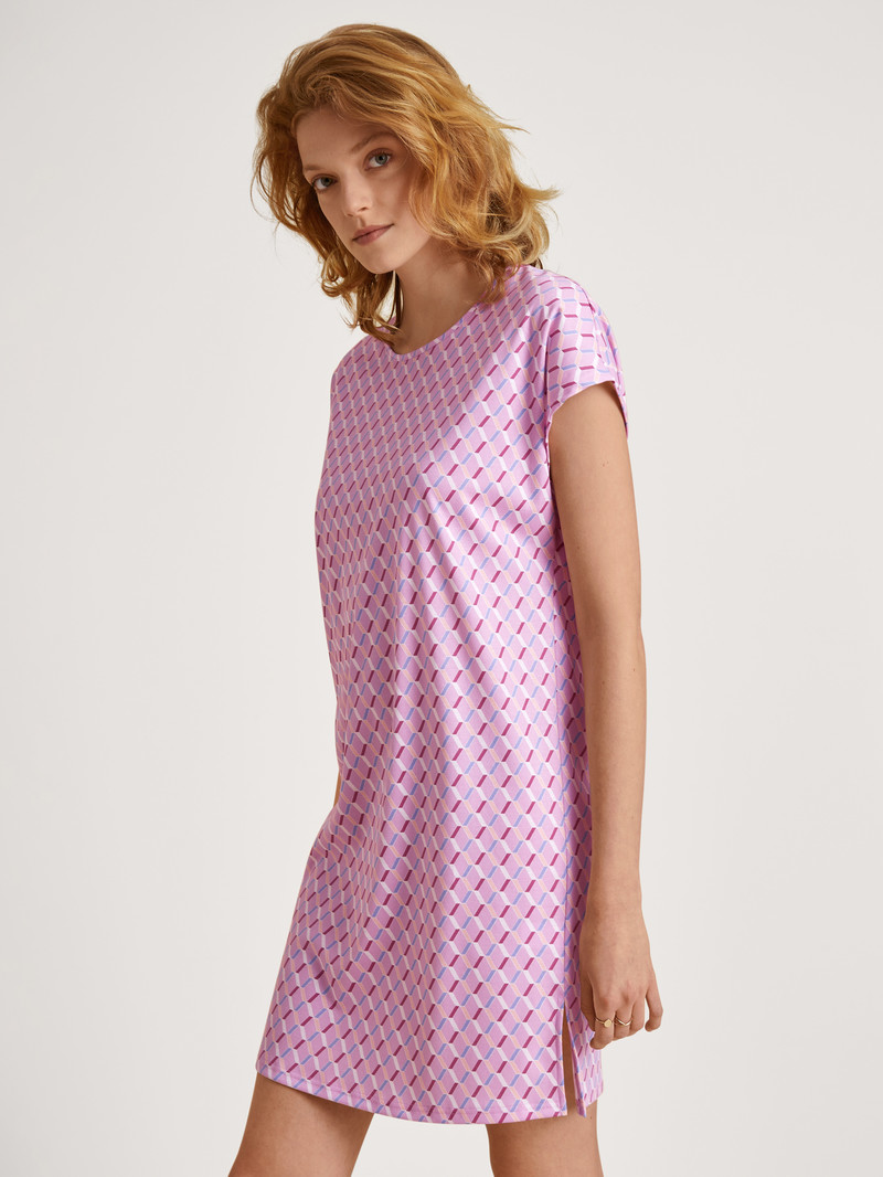 Pigiami Donna Calida Daylight Dreams Sleepshirt, Length 90cm Rosa | 1732-OZBCN