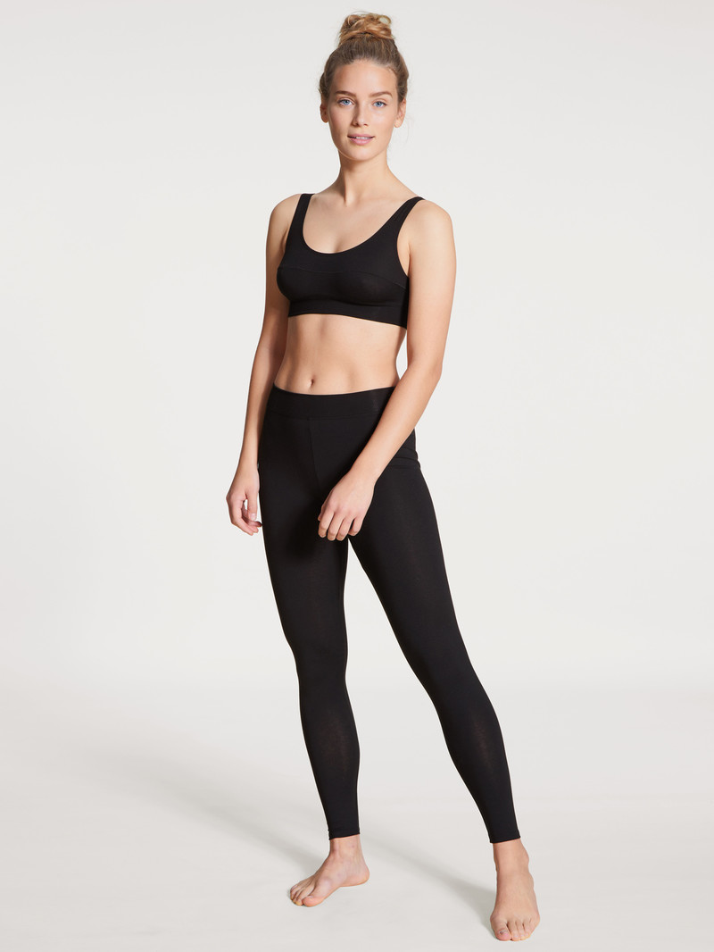 Pigiami Donna Calida Elastic Leggings Schwarz | 8439-LPNEY