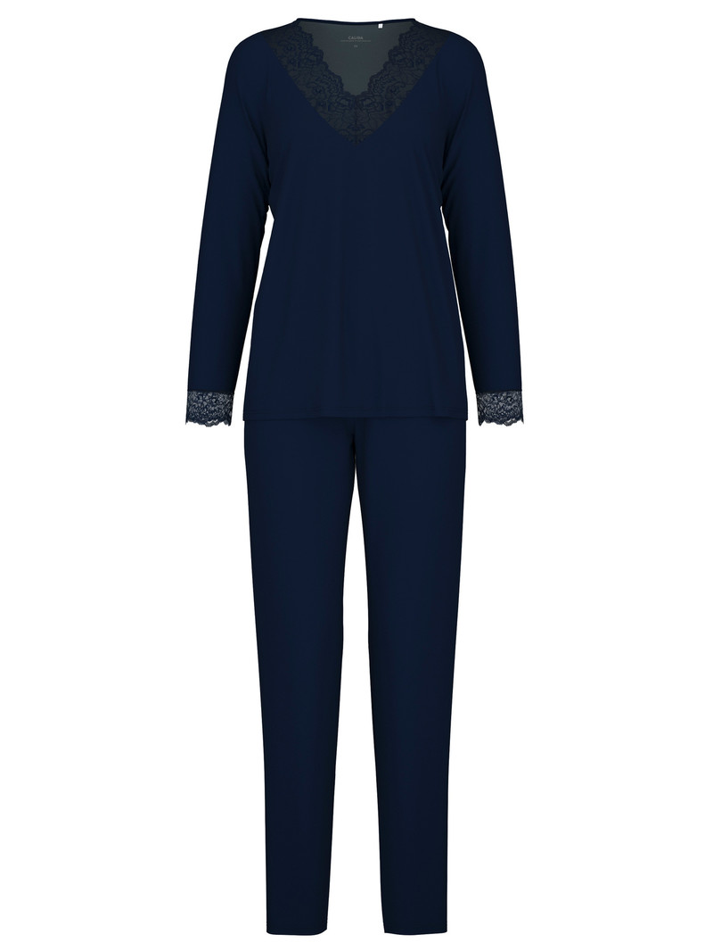 Pigiami Donna Calida Elegant Dreams Pyjama Corallo Blu | 8375-VJYHR